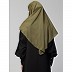 Instant jersey hijab with front gather - Olive